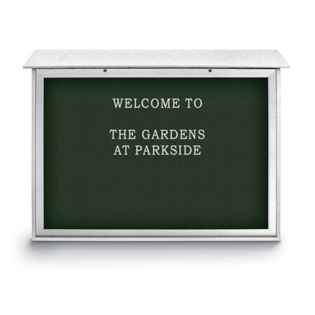 United Visual Products Outdoor Enclosed Combo Board, 48"x36", Black Frame/White Porc & Cinnabar UVCB4836ODB-WHTPORC-CINNABA